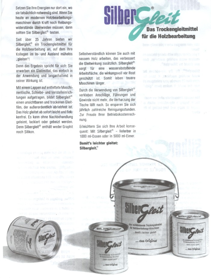 Silbergleit Dry Lubricant for Wood and Woodworking Machinery 1000 ml eBay